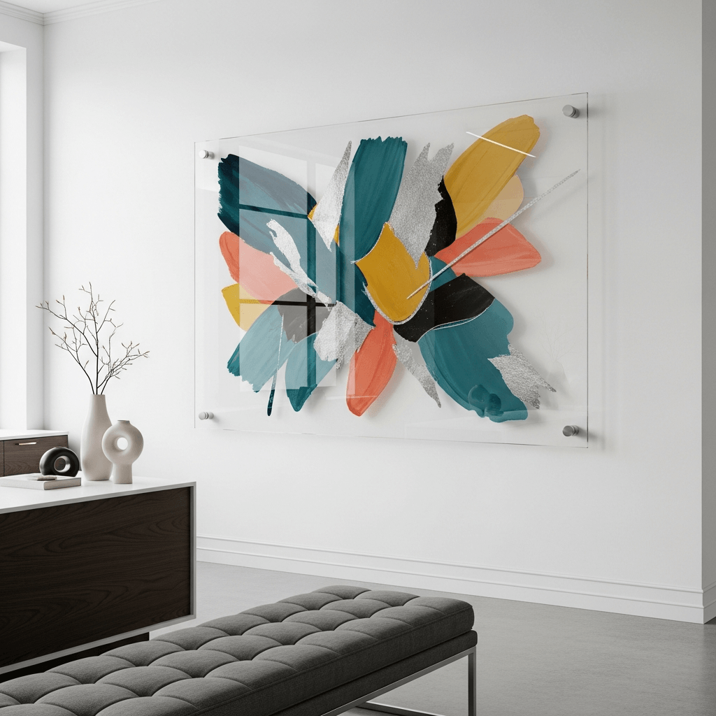 Metacrilato Incoloro Silueteado Sandwich 5 Capas Diferentes Diseños