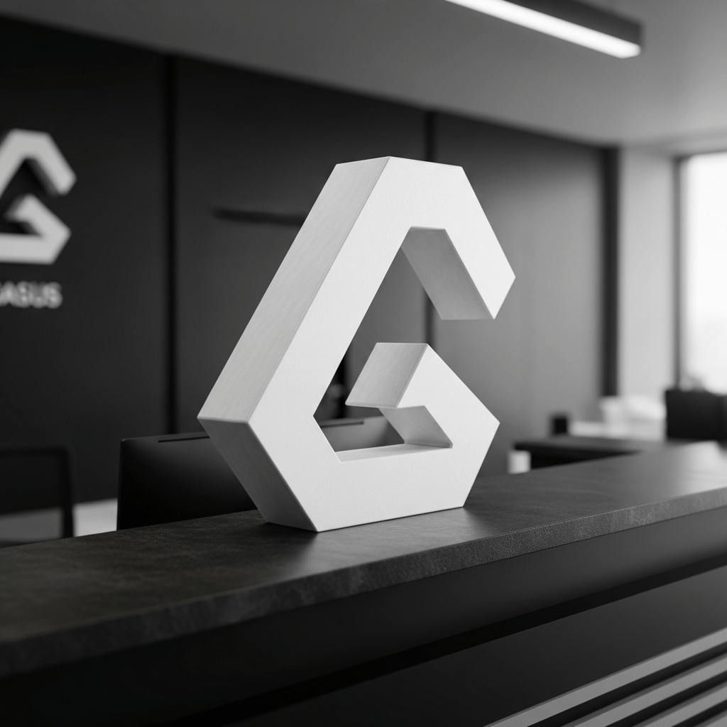 Corpóreas/Logotipos SB Composite 10mm Blanco Impreso 1 Cara con Base